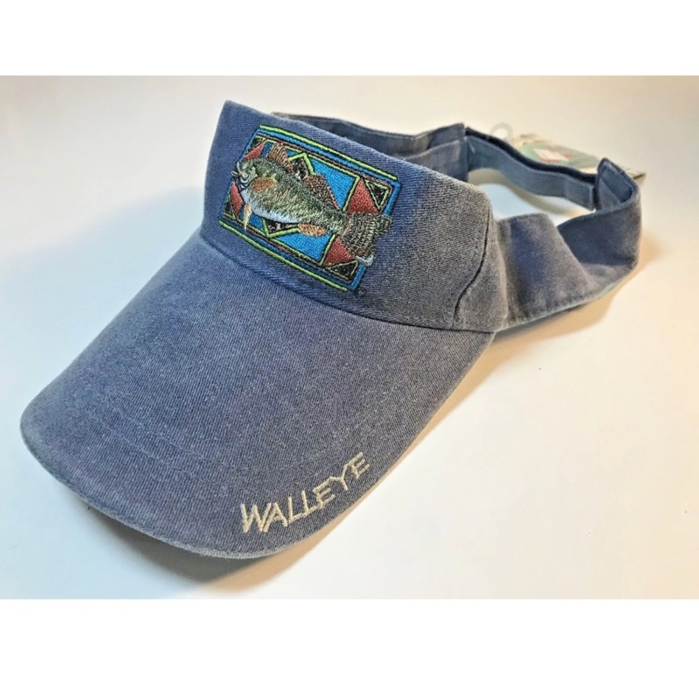 NWT Flying Fisherman "WALLEYE" Visor W/ Sweat Band